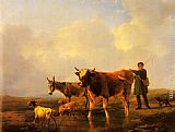 Eugene Verboeckhoven Crossing The Marsh painting